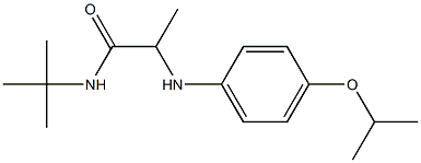 N-tert-butyl-2-{[4-(propan-2-yloxy)phenyl]amino}propanamide 结构式