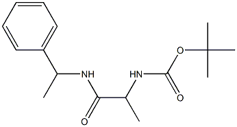 tert-butyl 1-methyl-2-oxo-2-[(1-phenylethyl)amino]ethylcarbamate 结构式