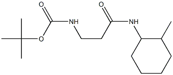 tert-butyl 3-[(2-methylcyclohexyl)amino]-3-oxopropylcarbamate 结构式