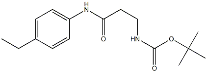 tert-butyl 3-[(4-ethylphenyl)amino]-3-oxopropylcarbamate 结构式