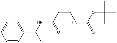 tert-butyl 3-oxo-3-[(1-phenylethyl)amino]propylcarbamate 结构式