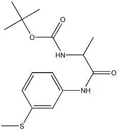 tert-butyl N-(1-{[3-(methylsulfanyl)phenyl]carbamoyl}ethyl)carbamate 结构式