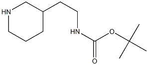 tert-butyl N-[2-(piperidin-3-yl)ethyl]carbamate 结构式