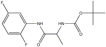 tert-butyl N-{1-[(2,5-difluorophenyl)carbamoyl]ethyl}carbamate 结构式