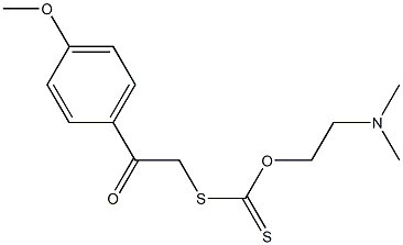 Dithiocarbonic acid O-(2-dimethylamino-ethyl) ester S-[2-(4-methoxy-phenyl)-2-oxo-ethyl] ester 结构式