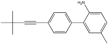 4'-(3,3-Dimethyl-but-1-ynyl)-5-methyl-biphenyl-2-ylamine 结构式