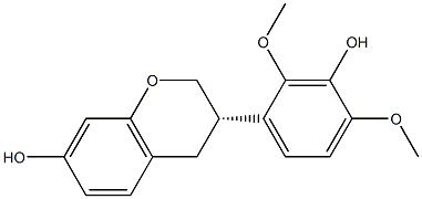 (3S)-3-(3-hydroxy-2,4-dimethoxy-phenyl)chroman-7-ol 结构式