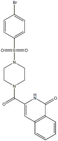 1(2H)-Isoquinolinone,  3-[[4-[(4-bromophenyl)sulfonyl]-1-piperazinyl]carbonyl]- 结构式