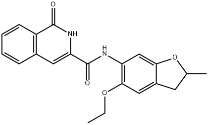 3-Isoquinolinecarboxamide,  N-(5-ethoxy-2,3-dihydro-2-methyl-6-benzofuranyl)-1,2-dihydro-1-oxo- 结构式