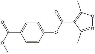 4-Isoxazolecarboxylic  acid,  3,5-dimethyl-,  4-(methoxycarbonyl)phenyl  ester 结构式