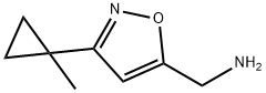 5-Isoxazolemethanamine,  3-(1-methylcyclopropyl)- 结构式