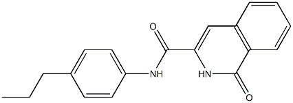 3-Isoquinolinecarboxamide,  1,2-dihydro-1-oxo-N-(4-propylphenyl)- 结构式