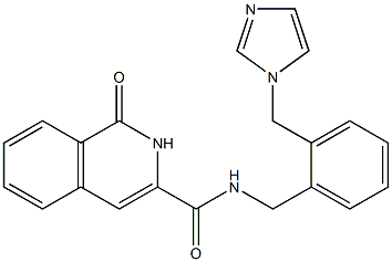 3-Isoquinolinecarboxamide,  1,2-dihydro-N-[[2-(1H-imidazol-1-ylmethyl)phenyl]methyl]-1-oxo- 结构式