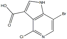 1H-Pyrrolo[3,2-c]pyridine-3-carboxylic  acid,  7-bromo-4-chloro- 结构式