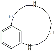 2,5,9,12-Tetraazabicyclo[11.3.1]heptadeca-1(17),13,15-triene 结构式