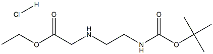 ETHYL N-[(2-BOC-AMINO)ETHYL]GLYCINATE HCL 结构式