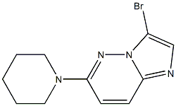 3-Bromo-6-piperidin-1-yl-imidazo[1,2-b]pyridazine 结构式