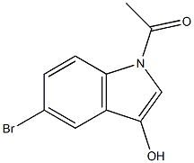 1-(5-bromo-3-hydroxy-1H-indol-1-yl)ethanone 结构式