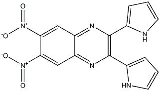 6,7-二硝基-2,3-二(1H-2-吡咯基)喹噁啉 结构式