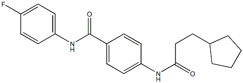 4-[(3-cyclopentylpropanoyl)amino]-N-(4-fluorophenyl)benzamide 结构式