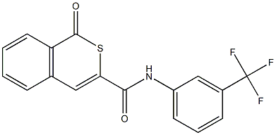 1-oxo-N-[3-(trifluoromethyl)phenyl]-1H-isothiochromene-3-carboxamide 结构式