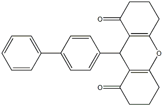 9-[1,1'-biphenyl]-4-yl-3,4,5,6,7,9-hexahydro-1H-xanthene-1,8(2H)-dione 结构式