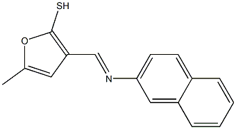 5-methyl-3-[(2-naphthylimino)methyl]-2-furanthiol 结构式