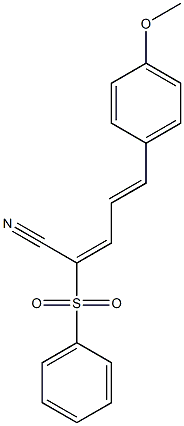 5-(4-methoxyphenyl)-2-(phenylsulfonyl)-2,4-pentadienenitrile 结构式