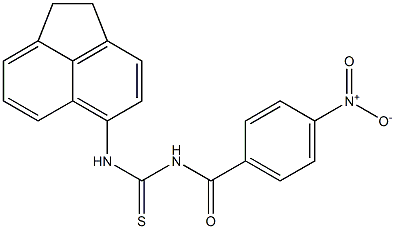 N-(1,2-dihydroacenaphthylen-5-yl)-N'-{4-nitrobenzoyl}thiourea 结构式