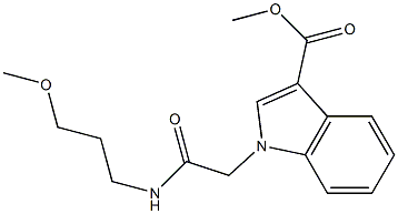 methyl 1-{2-[(3-methoxypropyl)amino]-2-oxoethyl}-1H-indole-3-carboxylate 结构式