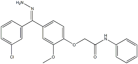 2-{4-[2-(4-chlorophenyl)carbohydrazonoyl]-2-methoxyphenoxy}-N-phenylacetamide 结构式