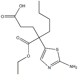 4-(2-amino-1,3-thiazol-5-yl)-4-(ethoxycarbonyl)octanoic acid 结构式