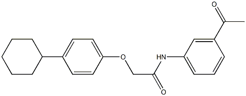 N-(3-acetylphenyl)-2-(4-cyclohexylphenoxy)acetamide 结构式