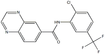 N-[2-chloro-5-(trifluoromethyl)phenyl]-6-quinoxalinecarboxamide 结构式