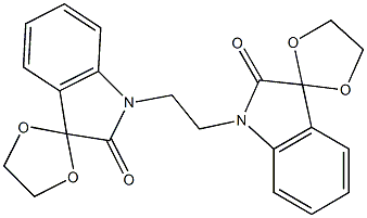 1-[2-(2-oxo-2,3-dihydrospiro[1H-indole-3,2'-[1,3]-dioxolane]-1-yl)ethyl]-1,3-dihydrospiro[2H-indole-3,2'-[1,3]-dioxolane]-2-one 结构式