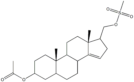 17-{[(methylsulfonyl)oxy]methyl}androst-14-en-3-yl acetate 结构式