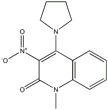 3-nitro-1-methyl-4-(1-pyrrolidinyl)-2(1H)-quinolinone 结构式