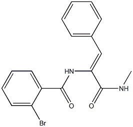 2-bromo-N-{1-[(methylamino)carbonyl]-2-phenylvinyl}benzamide 结构式