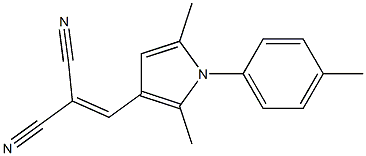 2-{[2,5-dimethyl-1-(4-methylphenyl)-1H-pyrrol-3-yl]methylene}malononitrile 结构式