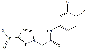 N-(3,4-dichlorophenyl)-2-{3-nitro-1H-1,2,4-triazol-1-yl}acetamide 结构式