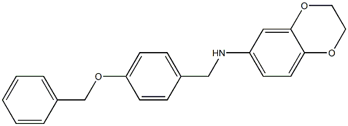 N-[4-(benzyloxy)benzyl]-N-(2,3-dihydro-1,4-benzodioxin-6-yl)amine 结构式