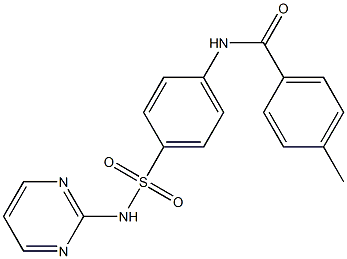 4-methyl-N-{4-[(2-pyrimidinylamino)sulfonyl]phenyl}benzamide 结构式