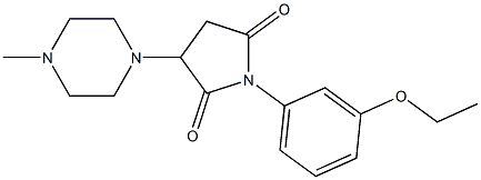 1-(3-ethoxyphenyl)-3-(4-methyl-1-piperazinyl)-2,5-pyrrolidinedione 结构式