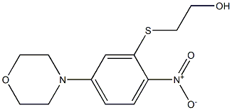 2-{[2-nitro-5-(4-morpholinyl)phenyl]sulfanyl}ethanol 结构式