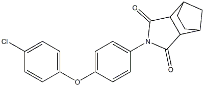 4-[4-(4-chlorophenoxy)phenyl]-4-azatricyclo[5.2.1.0~2,6~]decane-3,5-dione 结构式