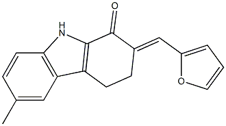 2-(2-furylmethylene)-6-methyl-2,3,4,9-tetrahydro-1H-carbazol-1-one 结构式