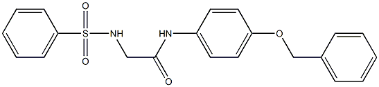 N-[4-(benzyloxy)phenyl]-2-[(phenylsulfonyl)amino]acetamide 结构式