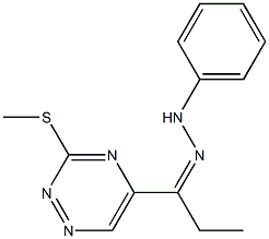 1-[3-(methylsulfanyl)-1,2,4-triazin-5-yl]-1-propanone phenylhydrazone 结构式
