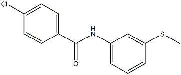 4-chloro-N-[3-(methylsulfanyl)phenyl]benzamide 结构式