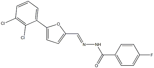 N'-{[5-(2,3-dichlorophenyl)-2-furyl]methylene}-4-fluorobenzohydrazide 结构式